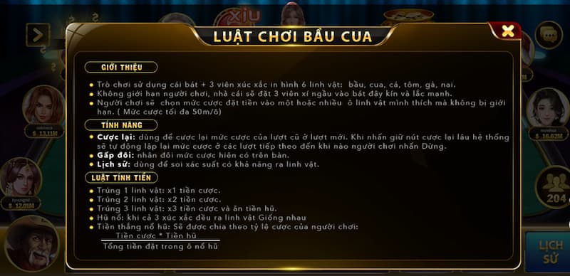 Hướng dẫn cách tham gia chơi Bầu Cua