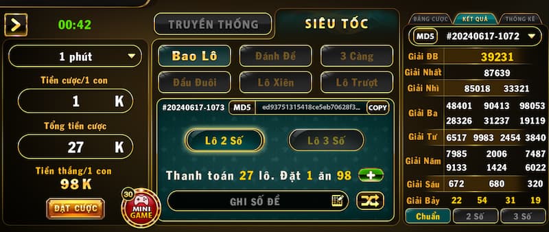 Tính năng hiển thị và thống kê kết quả