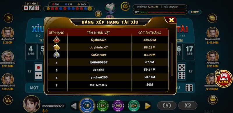 Các tính năng hỗ trợ khi chơi Sicbo tại cổng game